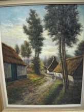 Schilderij van een gehucht