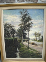 Schilderij van een heg