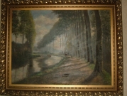 Schilderij van een kanaal