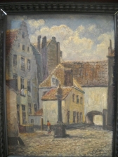 Schilderij van een stad
